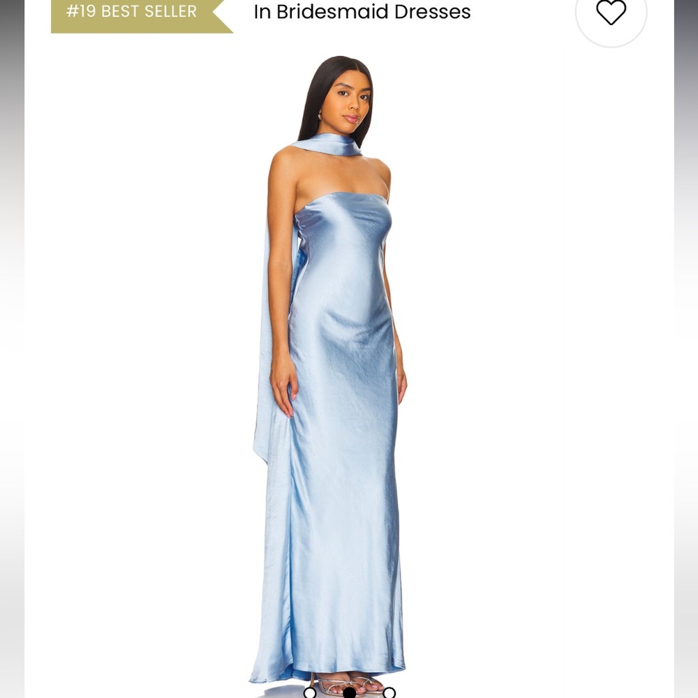 Misha Lilia Sash Maxi Dress Cerulean Blue